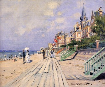  Monet Malerei - die Promenade in Trouville Claude Monet